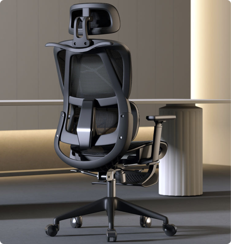 Эргономичное офисное кресло Nex Home Extra Black с выдвижной подставкой для ног — комфорт для работы и отдыха [1]