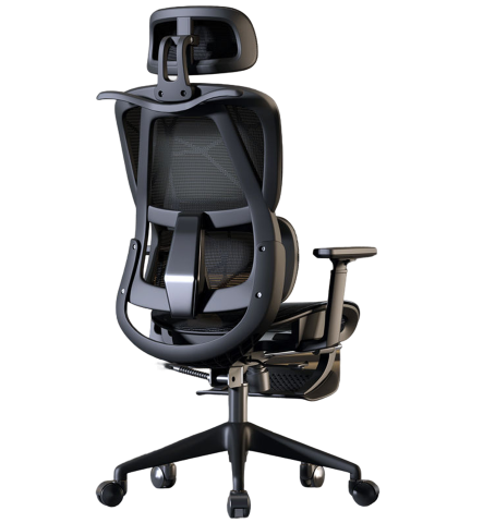 Эргономичное офисное кресло Nex Home Extra Black с выдвижной подставкой для ног — комфорт для работы и отдыха [2]