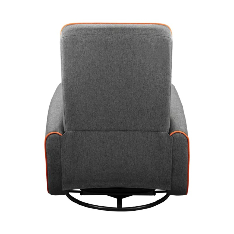 Fotoliu gaming Cougar FIDOM cu suport pentru picioare, imitație de in, Gri / Portocaliu (spătar 160°, până la 150 kg) [10]