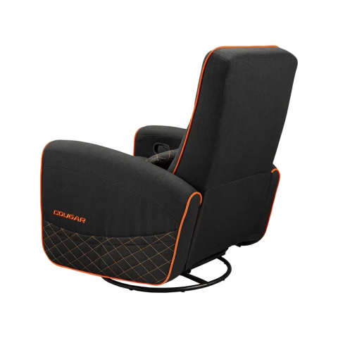 Fotoliu gaming Cougar FIDOM cu suport pentru picioare, imitație de in, Negru / Portocaliu (spătar 160°, până la 150 kg) [6]