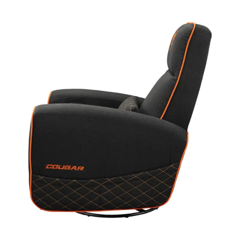 Fotoliu gaming Cougar FIDOM cu suport pentru picioare, imitație de in, Negru / Portocaliu (spătar 160°, până la 150 kg) [9]