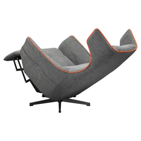 Fotoliu gaming Cougar Magus cu suport pentru picioare, imitație de in, Gri / Portocaliu (până la 150 kg) [8]