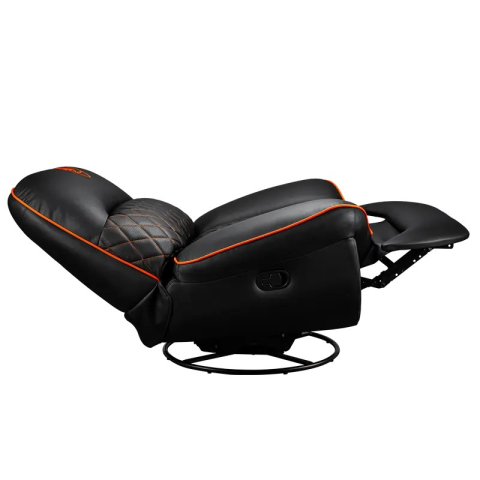 Fotoliu gaming Cougar Overlord cu suport pentru picioare, piele PU, Negru / Portocaliu (spătar 160°, până la 150 kg) [7]