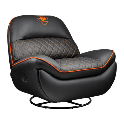 Fotoliu gaming Cougar Overlord cu suport pentru picioare, piele PU, Negru / Portocaliu (spătar 160°, până la 150 kg) [11]
