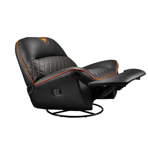 Fotoliu gaming Cougar Overlord cu suport pentru picioare, piele PU, Negru / Portocaliu (spătar 160°, până la 150 kg) [3]