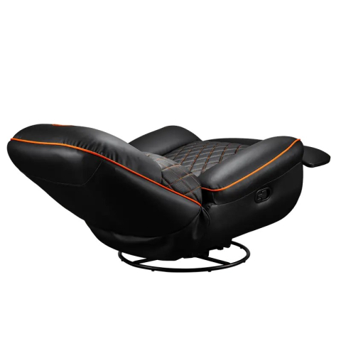 Fotoliu gaming Cougar Overlord cu suport pentru picioare, piele PU, Negru / Portocaliu (spătar 160°, până la 150 kg) [8]
