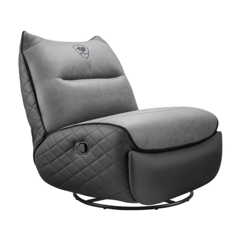 Fotoliu gaming Cougar Overlord Neo, piele PVC, Negru / Gri (spătar 160°, până la 150 kg) [3]