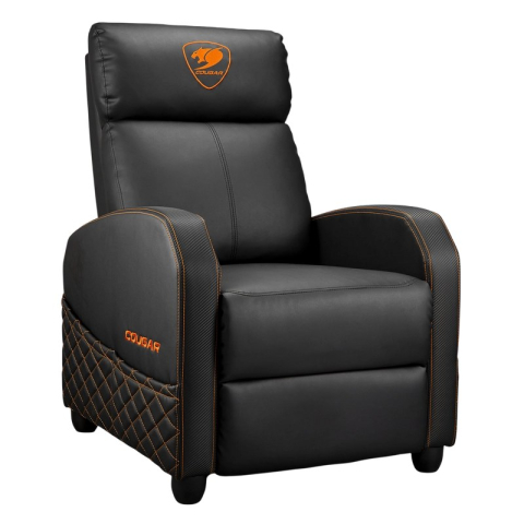 Fotoliu gaming Cougar Ranger Elite, piele PU, Negru / Portocaliu (spătar 160°, până la 135 kg) [2]