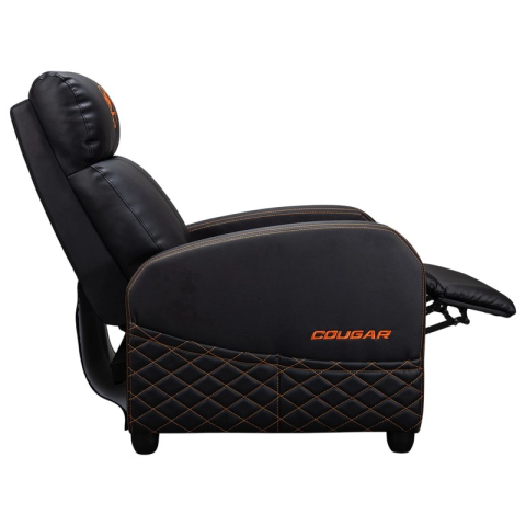 Fotoliu gaming Cougar Ranger Elite, piele PU, Negru / Portocaliu (spătar 160°, până la 135 kg) [4]