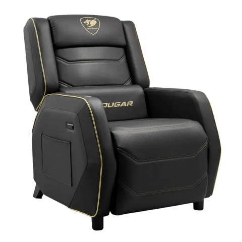 Fotoliu gaming Cougar Ranger Pro Royal, piele PVC, Negru / Auriu (spătar 157°, până la 160 kg) [7]