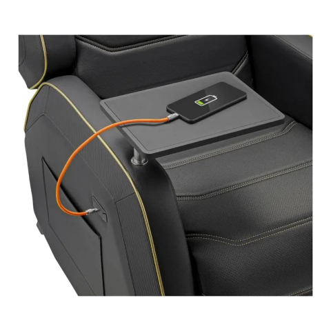 Fotoliu gaming Cougar Ranger Pro Royal, piele PVC, Negru / Auriu (spătar 157°, până la 160 kg) [2]