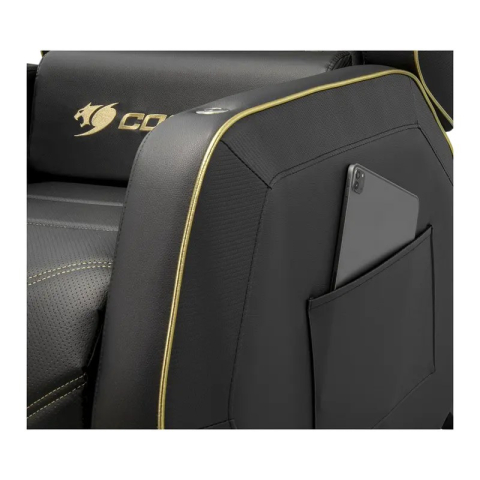 Fotoliu gaming Cougar Ranger Pro Royal, piele PVC, Negru / Auriu (spătar 157°, până la 160 kg) [1]