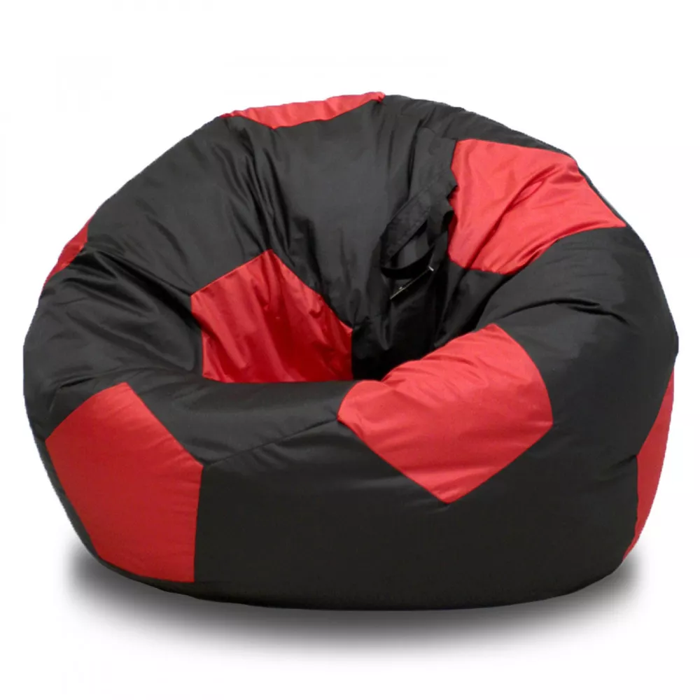 Кресла Bean Bag - Кресло Мяч из оксфорда 300D, размер "L" цвет черный с красным