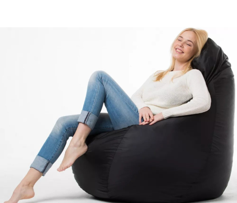 Кресло мешок Груша из Оксфорда 420D, размер "L" чёрного цвета [3]