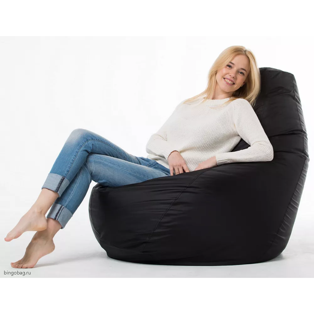 Fotoliu sac tip Pară, din Oxford 420D, mărimea XL, culoare negru [2]