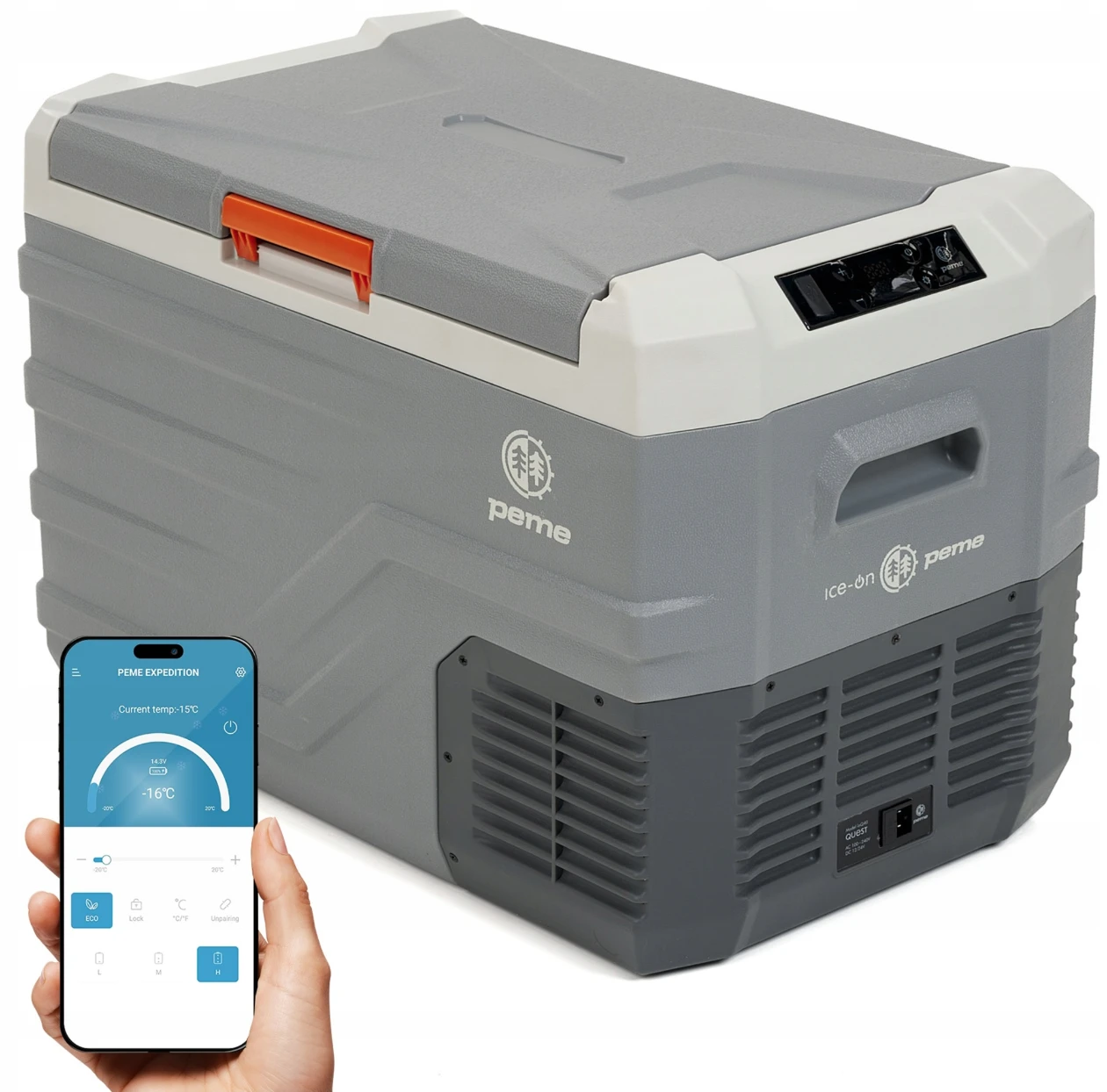 Frigidere auto portabile - Frigider Auto cu Compresor Peme Ice-on Quest Adventure Orange 40 – 35.3L