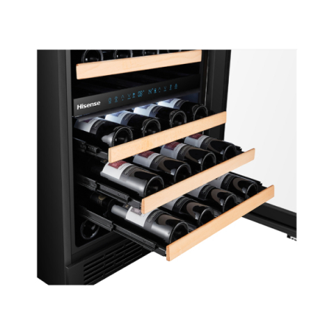 Frigider pentru vin - Dulap pentru vin Hisense RW17W4NWLG0, Negru