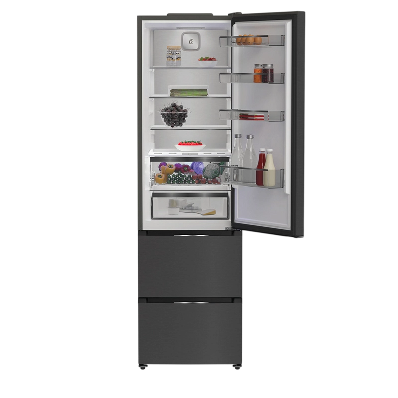 Холодильник Whirlpool WHKF 6353 XBR6E Dark Inox, Трёхдверный, 351 л [1]
