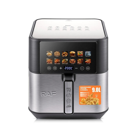 Friteuză cu aer cald (Air Fryer) RAF R.5268, Dual Heating, 9L, 2200W, Panou Touchscreen, Negru [2]