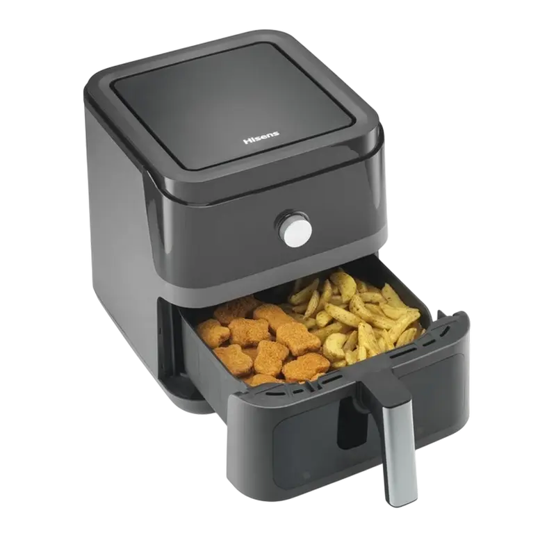 Friteuză cu aer cald Hisense HAF1800D, 5.7L, 1850W, Negru – Gătit sănătos, rapid și gustos [1]