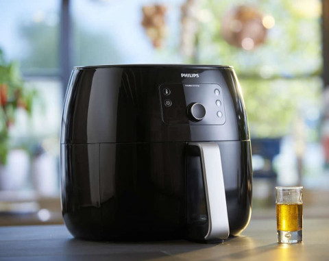 Friteuză cu aer cald Philips HD9650/90 – 7.3 L, 2225 W, tehnologie Twin TurboStar – Gătit sănătos, crocant și fără ulei! [3]