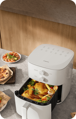Фритюрница с горячим воздухом Xiaomi Smart Air Fryer Essential 6L, 1550 Вт, Белая — готовьте вкусно и без масла! [1]