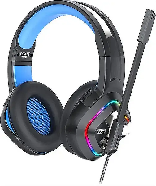 On/Over Ear - GE-08 Static RGB Long Mic Headworn Game Earphones USB+Dual 3.5mm