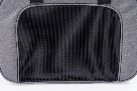 Geanta pentru transportare animale de companie cu plasa respirabila pentru caine si pisica, Jumi, 38x22x22 cm, Gri [4]