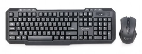 Calculatoare - Gembird KBS-WM-02, Wireless desktop set, US layout, Black