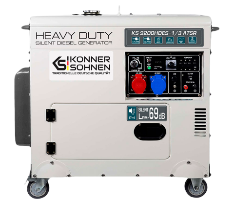 Generatoare - Generator diesel insonorizat Könner & Söhnen KS 9200HDES-1/3 ATSR (7.5 kW, 230V/400V, Motor 18 CP, Carcasă Închisă, AVR, Automatizare ATS Ready, Pornire Electrică)