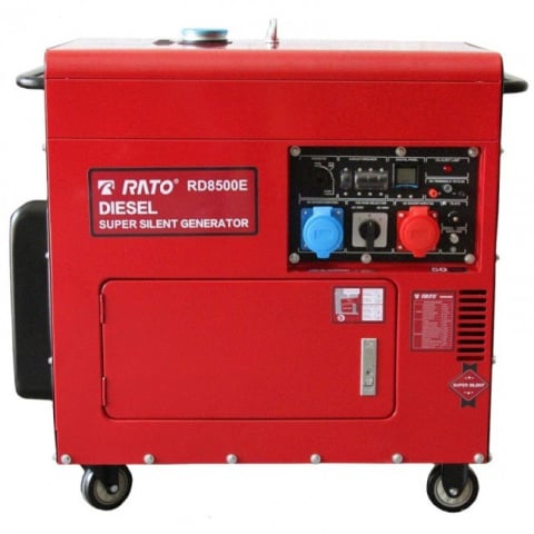 Генераторы - Дизельный генератор RATO RD8500E+ATS, 6,5 кВт, 230/400 В, ручной запуск/электростартер, ATS