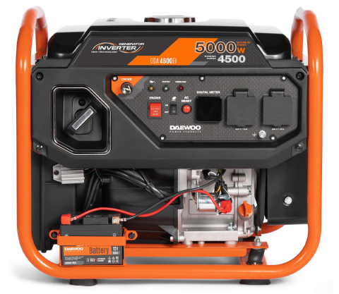 Generator electric Inverter pe benzină DAEWOO GDA 4600Ei (5 kW, 230V, Pornire Electrică & Manuală, Display LCD 3 în 1, Inverter) [1]