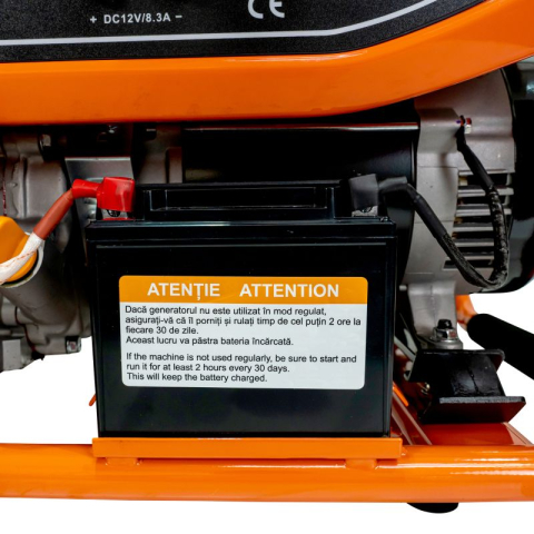 Generator electric pe benzină Ruris GE 8000 (industrial) – Putere trifazică 7 kW continuu, autonomie lungă și rezistență pentru șantier, fermă sau atelier mare! [8]