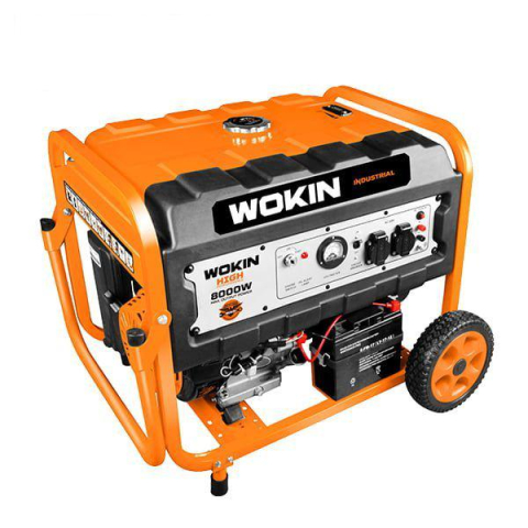 Casa și grădina - Generator electric pe benzină Wokin 8000 W – Putere maximă 8 kW, autonomie 9 ore și stabilitate pentru casă mare, șantier sau fermă!
