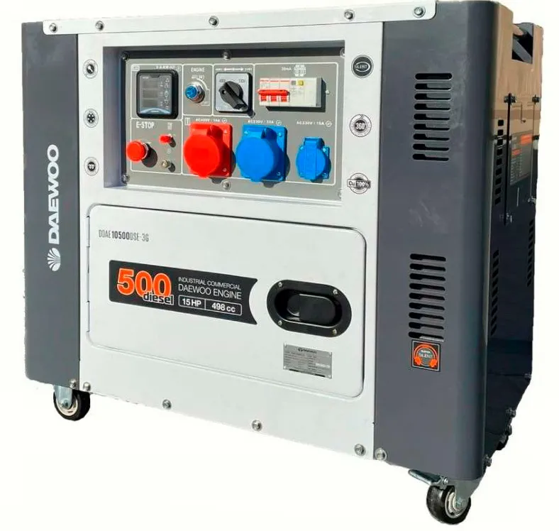 Casa și grădina - Generator Insonorizat Diesel Trifazat/Monofazat Daewoo DDAE10500DSE-3G (8.1 kW, 230V/400V, AVR)