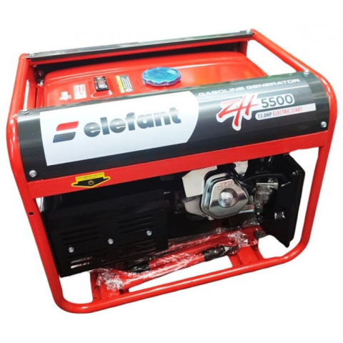 Casa și grădina - Generator pe benzină Elefant ZH5500 (5.5 kW Max, 5 kW Nominal, Motor 13 CP, Monofazat, Rezervor 25L)