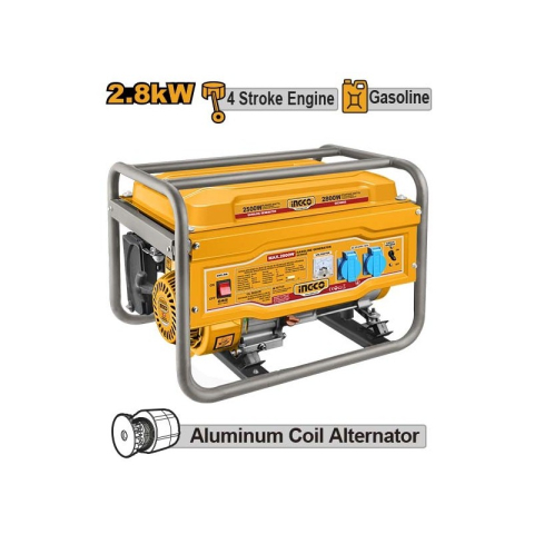 Generator pe benzină INGCO GE30005 – 2800W putere maximă, 4 timpi, rezervor 15L [3]