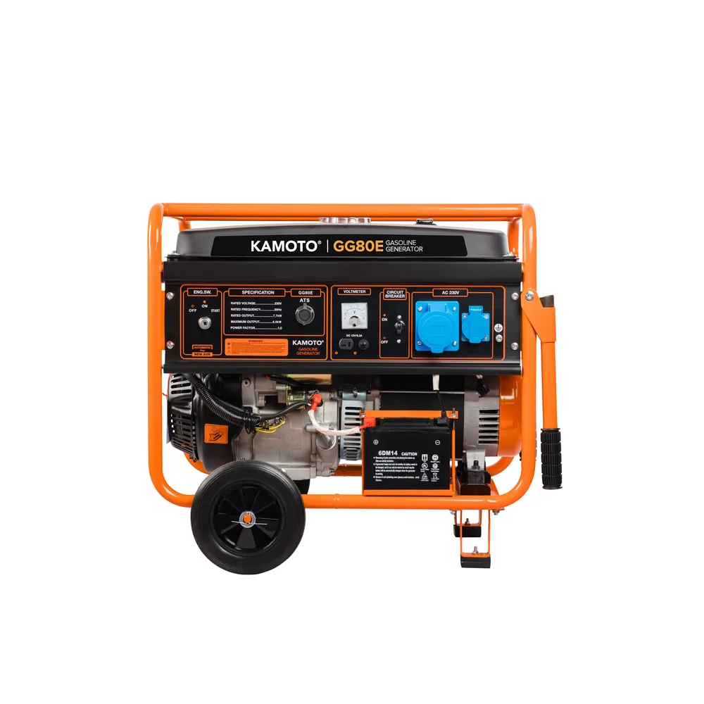 Generator pe benzină KAMOTO GG80E (8 kW Max, Demaror Electric, Priză 32A, Pregătit ATS, Kit Transport) [12]