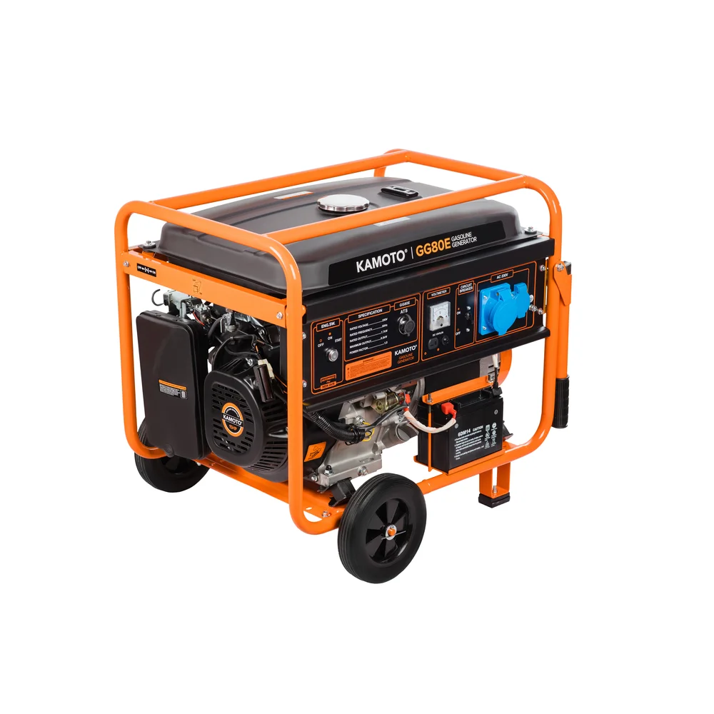 Generatoare - Generator pe benzină KAMOTO GG80E (8 kW Max, Demaror Electric, Priză 32A, Pregătit ATS, Kit Transport)