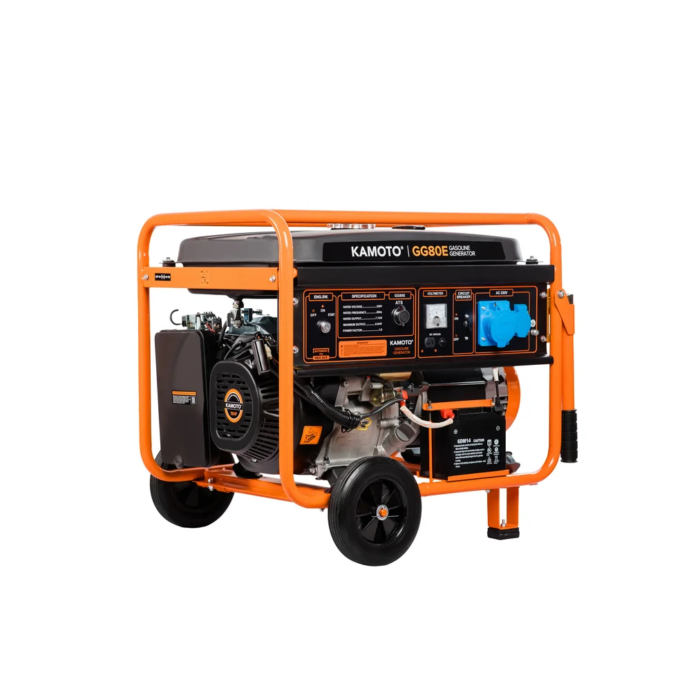 Generator pe benzină KAMOTO GG80E (8 kW Max, Demaror Electric, Priză 32A, Pregătit ATS, Kit Transport) [3]