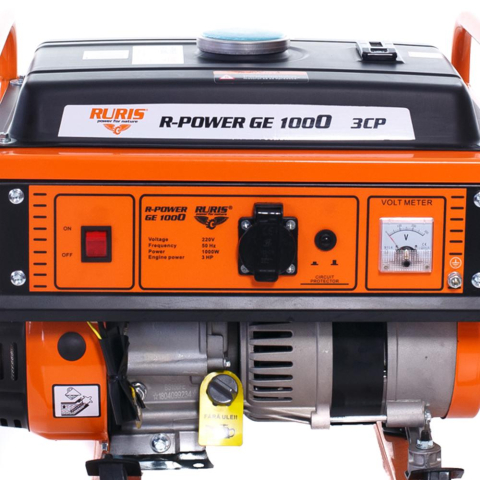 Generator pe benzină Ruris R-Power GE1000 Industrial – 1 kW nominal, compact și economic – Energie portabilă pentru casă, camping sau cabană! [3]