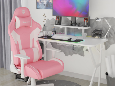 Genesis Chair Nitro 710 Pink-White [0]