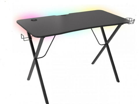 Mese Gaming - Birou Gaming Genesis Holm 200 RGB cu Hub USB, Suport Căști și Organizator Cabluri – Spațiul Ideal pentru Gameri
