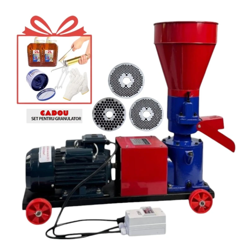 Грануляторы кормов - Гранулятор Demetra DM-120S с мотором + 3 матрицы – профессиональные гранулы 60–80 кг/час!