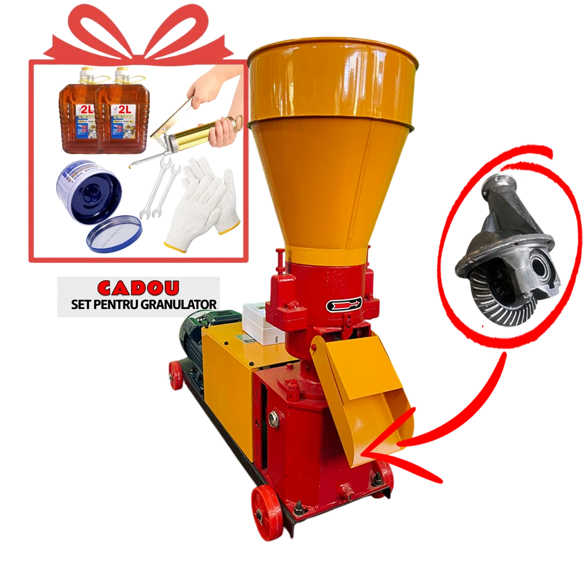 Produse pentru fermieri - Granulator Demetra DM-140PRO – Motor 3 kW Inclus – Capacitate Superioară și Performanță de Top