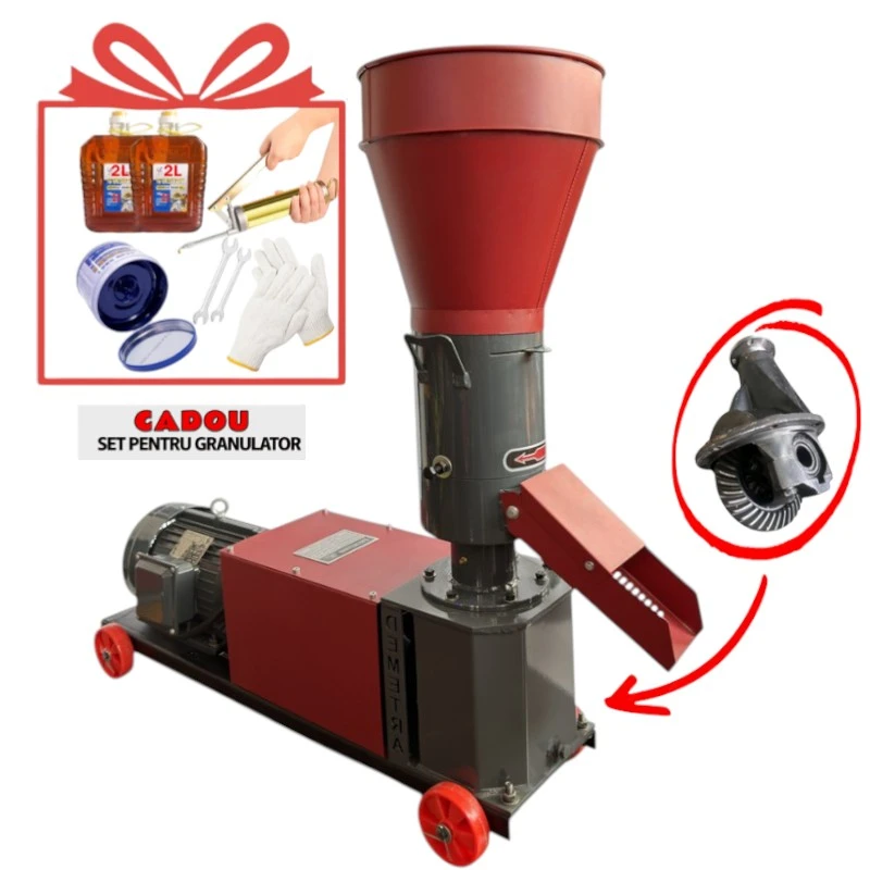 Produse pentru fermieri - Granulator furaje Demetra DM-160RM – Motor 5.5 kW Inclus – 380 V – Performanță Profesională Trifazică