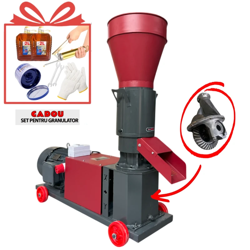 Produse pentru fermieri - Granulator furaje Demetra DM-200RM – Motor 7.5 kW Inclus – 380 V – Putere Industrială și Randament Maxim