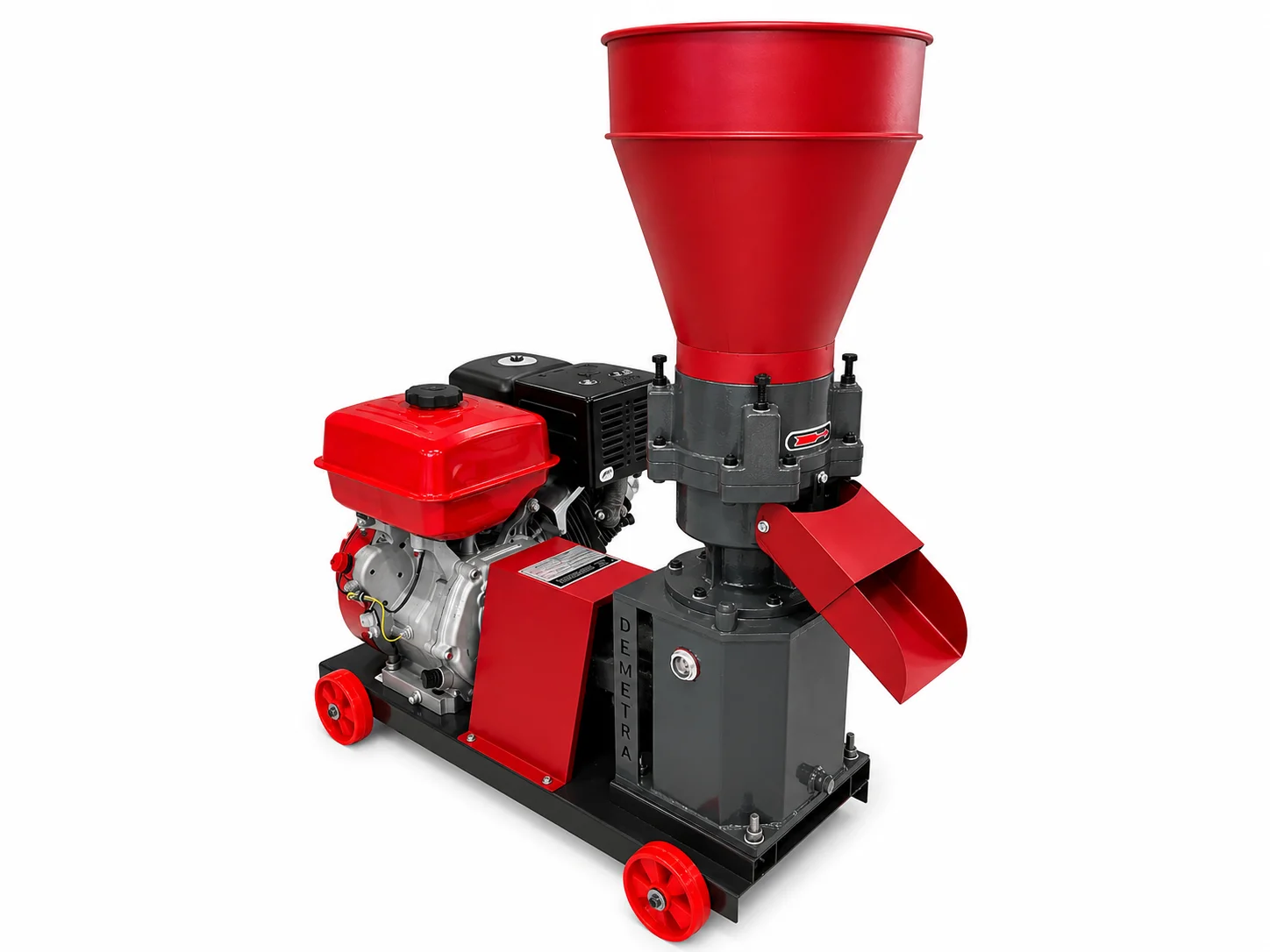 Granulator furaje pe benzină Demetra DM-150PRO-BD4T (9 CP, 4 Role, 150-200 kg/h, Matrice 150 mm) [10]