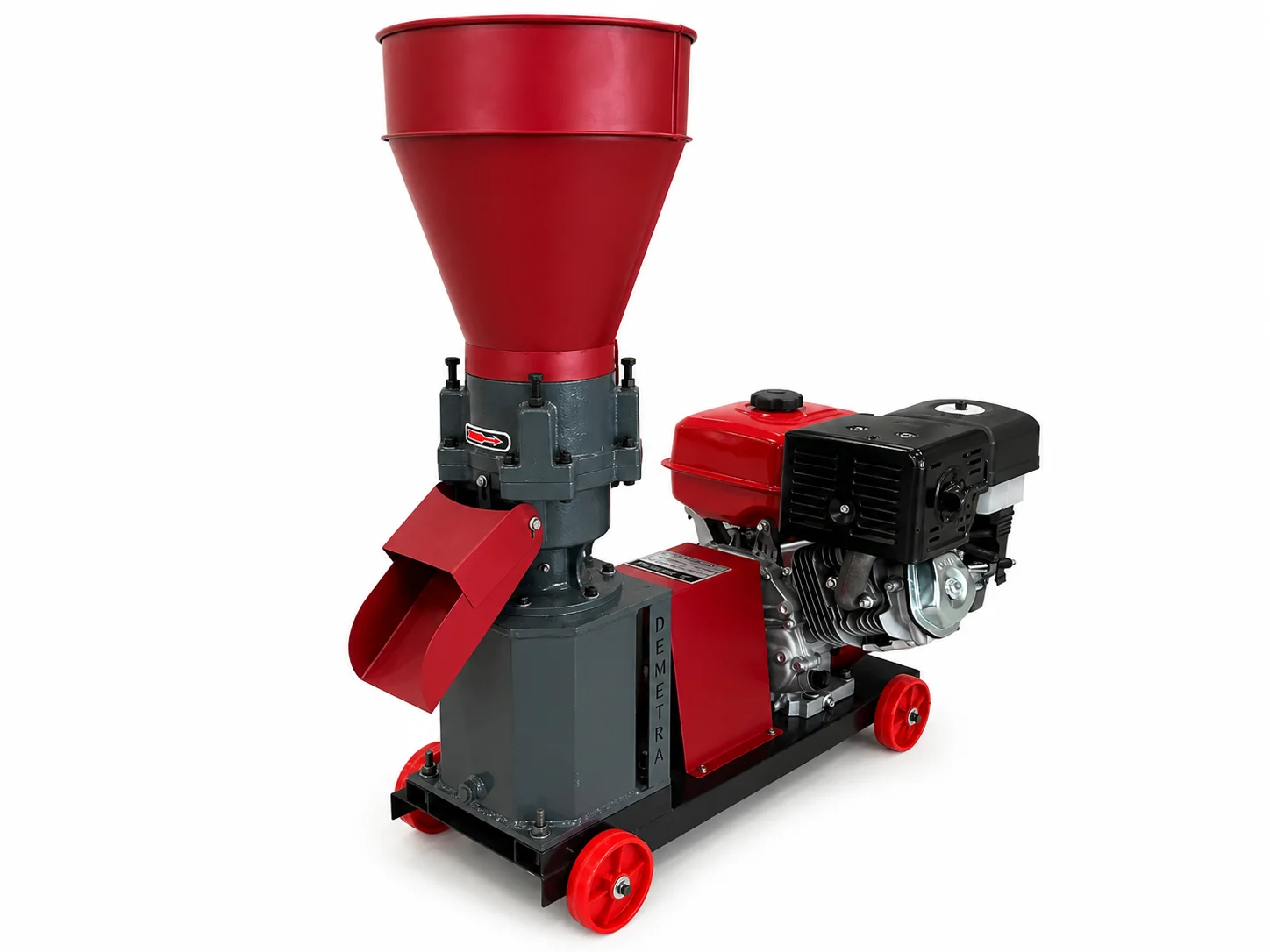 Granulatoare de furaje - Granulator furaje pe benzină Demetra DM-150PRO-BD4T (9 CP, 4 Role, 150-200 kg/h, Matrice 150 mm)