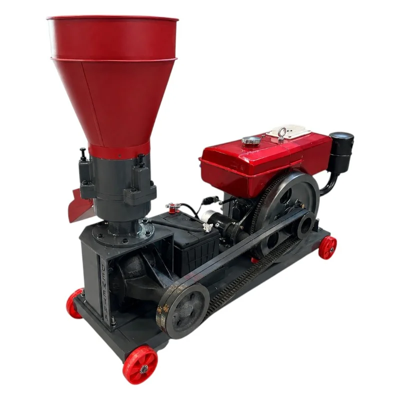 Produse pentru animale - Granulator furaje pe motorină Demetra DM-150PRO-BD (8 CP, Diesel, Starter Electric + Acumulator, 80-120 kg/h, Matrice 150 mm)